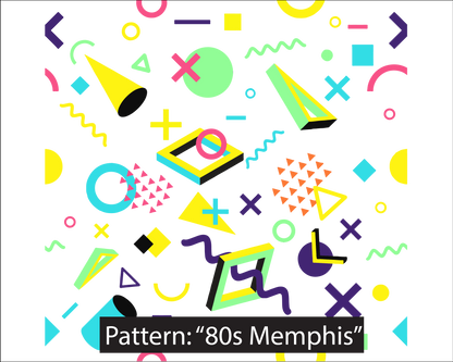 Classic 80s memphis style retro image with geometric shapes. Very nostalgic 